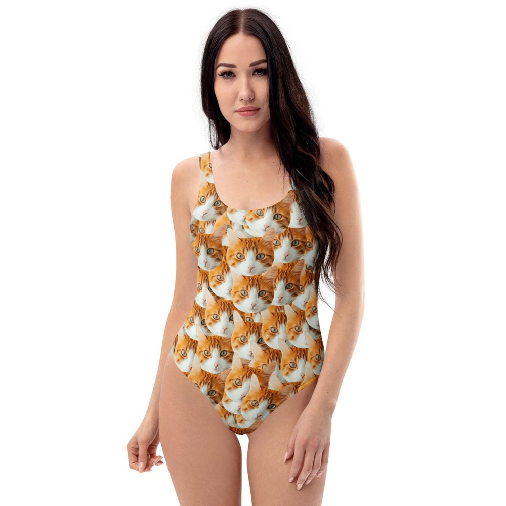 Custom Cat Face Swimsuit