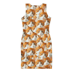 Custom Cat Faces Bodycon Dress
