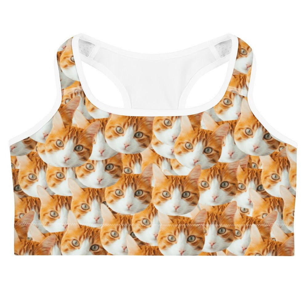 Custom Cat Faces Sports Bra