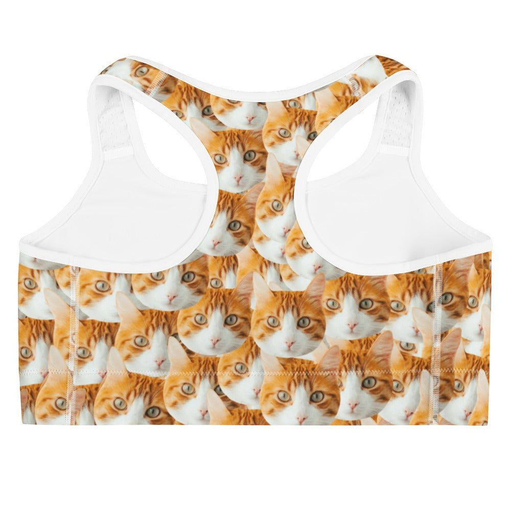 Custom Cat Faces Sports Bra