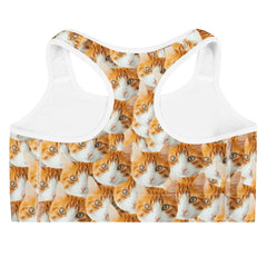 Custom Cat Faces Sports Bra