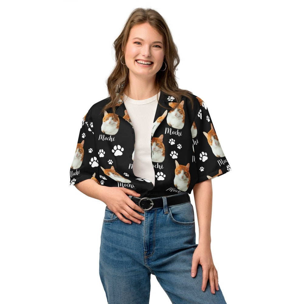 Custom Cat Photo Hawaiian Shirt With Name