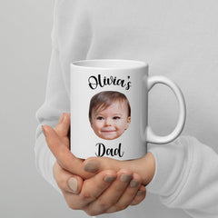 Custom Child Name Dad Mug With Photo