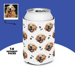 Custom Dog Face Can Cooler