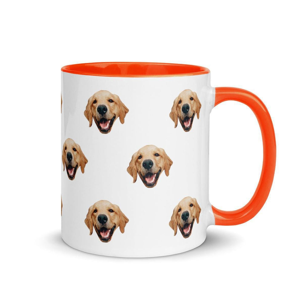 Custom Dog Face Mug With Color Inside