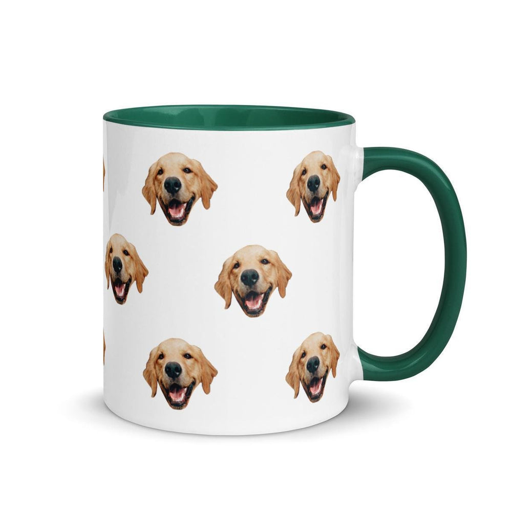Custom Dog Face Mug With Color Inside