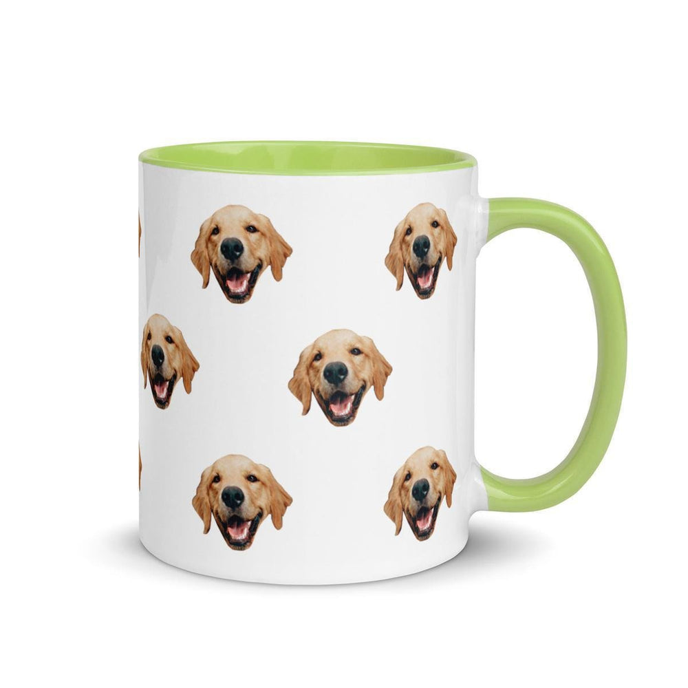 Custom Dog Face Mug With Color Inside