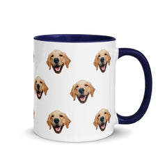 Custom Dog Face Mug With Color Inside