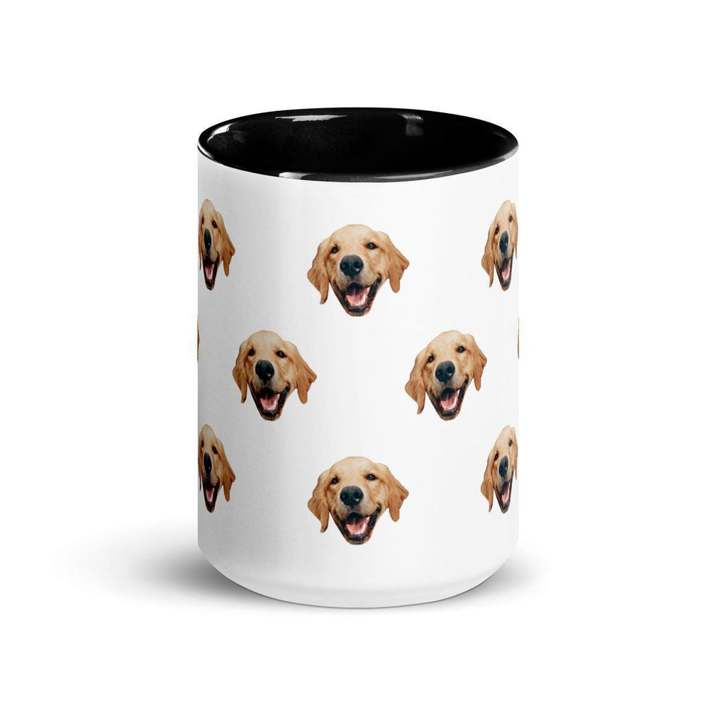 Custom Dog Face Mug With Color Inside