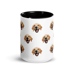Custom Dog Face Mug With Color Inside