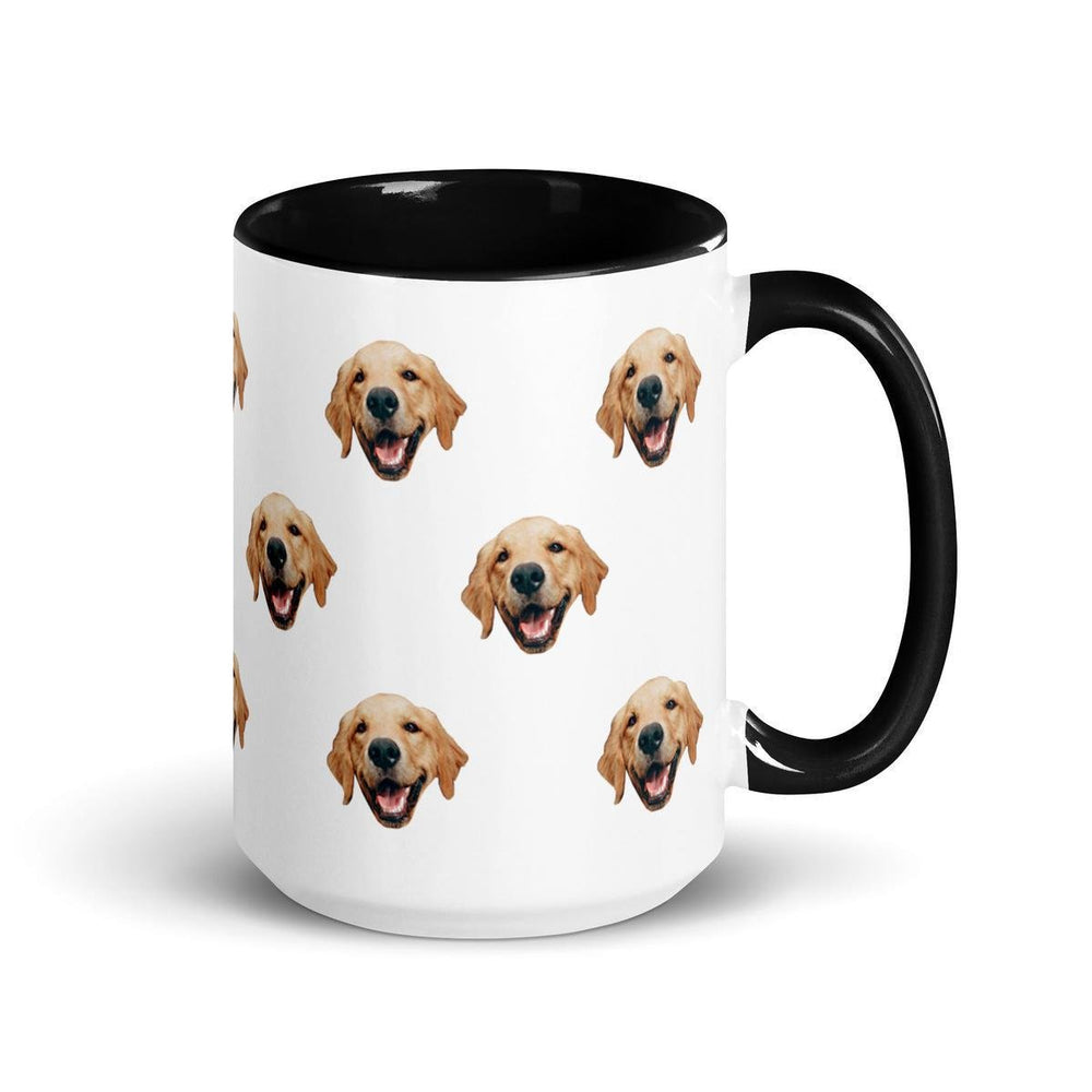 Custom Dog Face Mug With Color Inside