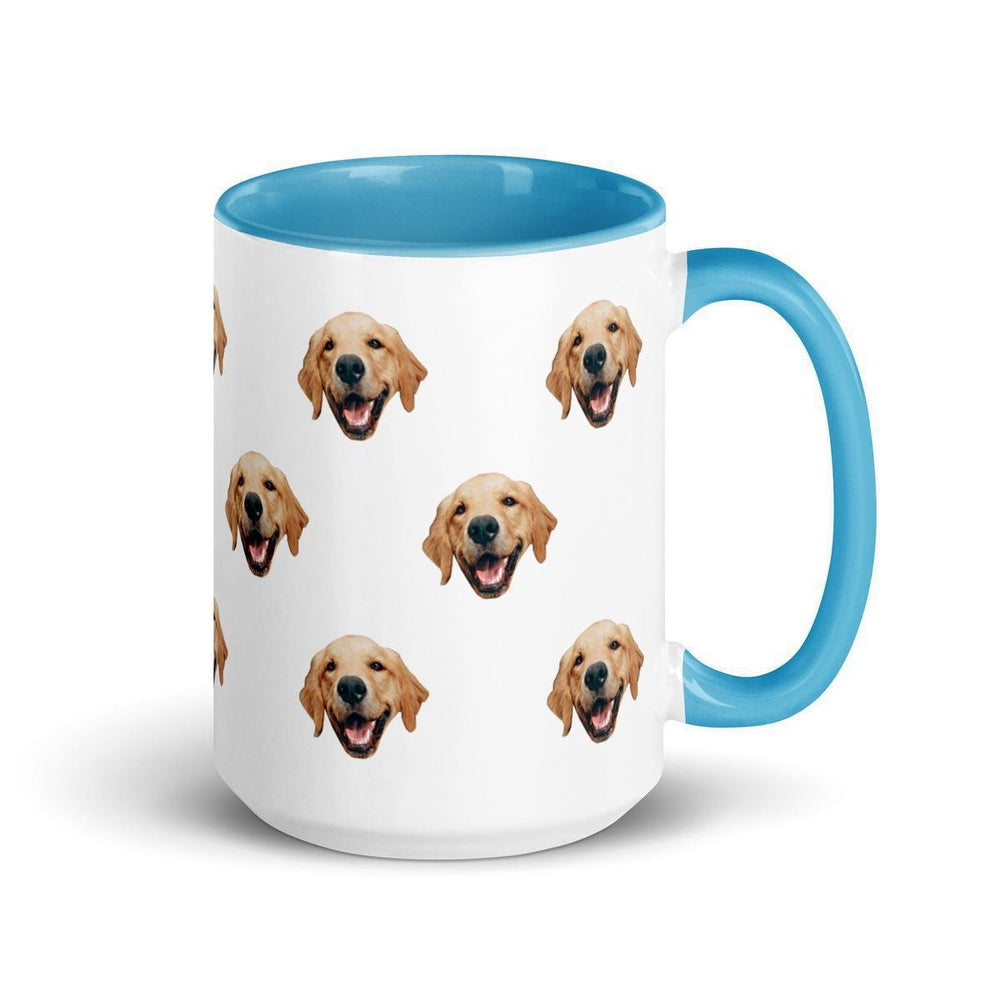 Custom Dog Face Mug With Color Inside
