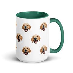 Custom Dog Face Mug With Color Inside