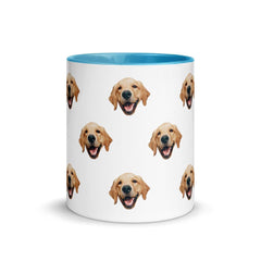 Custom Dog Face Mug With Color Inside
