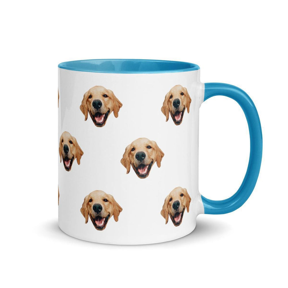 Custom Dog Face Mug With Color Inside
