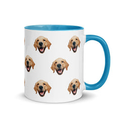 Custom Dog Face Mug With Color Inside