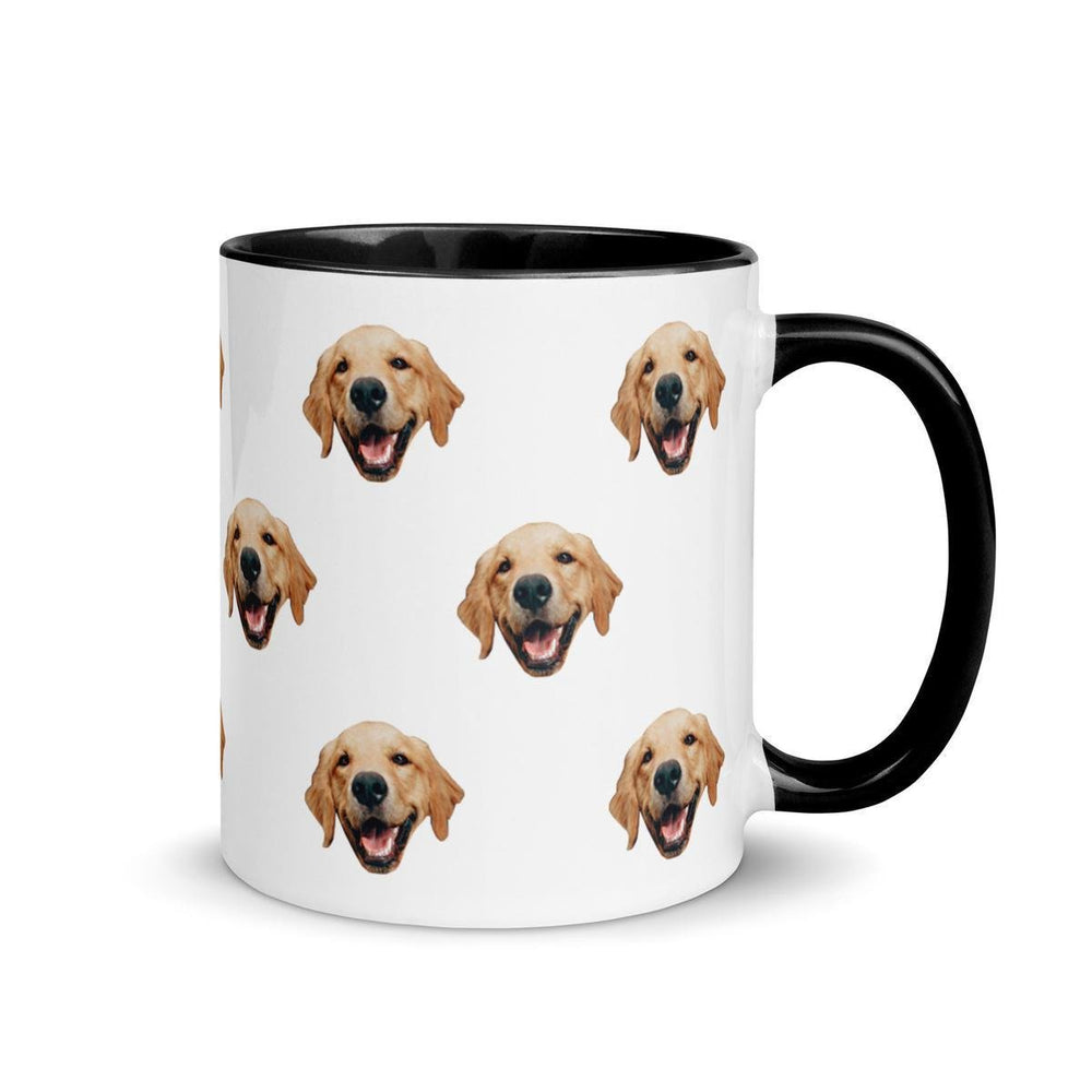 Custom Dog Face Mug With Color Inside