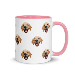 Custom Dog Face Mug With Color Inside
