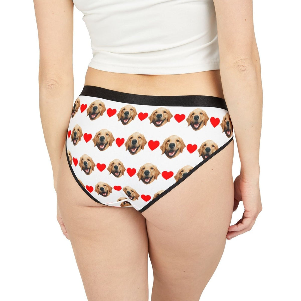 Custom Dog Face Panties With Hearts
