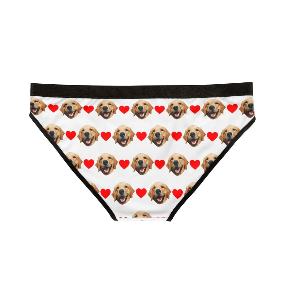 Custom Dog Face Panties With Hearts