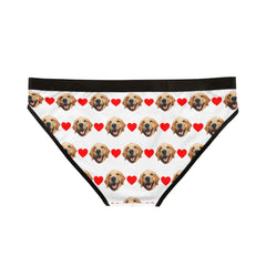 Custom Dog Face Panties With Hearts