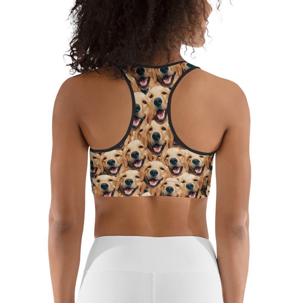 Custom Dog Faces Sports Bra
