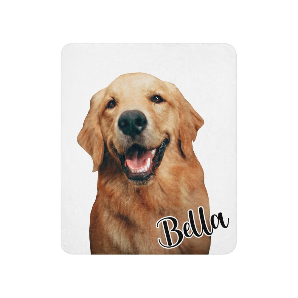 Custom Dog Photo Blanket With Name
