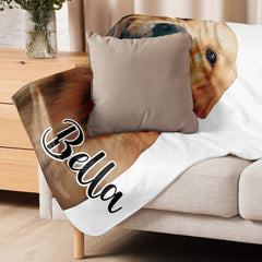 Custom Dog Photo Blanket With Name