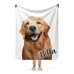 Custom Dog Photo Blanket With Name