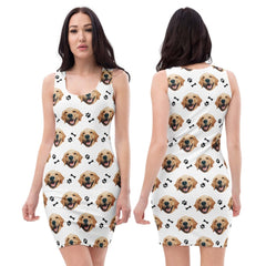 Custom Dog Photo Bodycon Dress