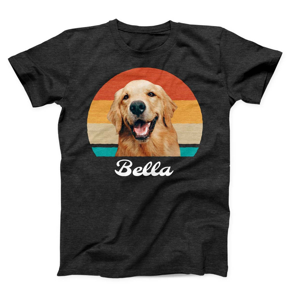 Custom Dog Vintage Retro Photo T-Shirt
