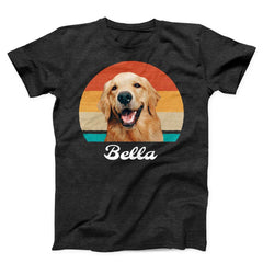 Custom Dog Vintage Retro Photo T-Shirt
