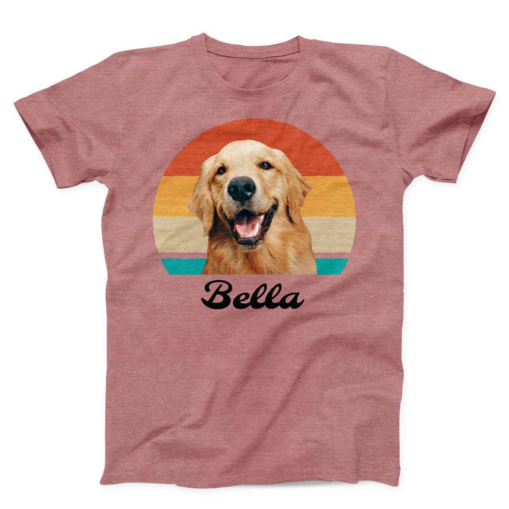 Custom Dog Vintage Retro Photo T-Shirt