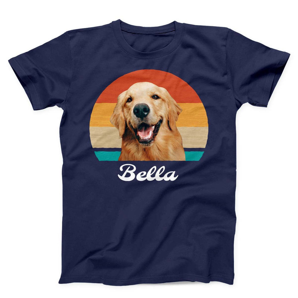 Custom Dog Vintage Retro Photo T-Shirt