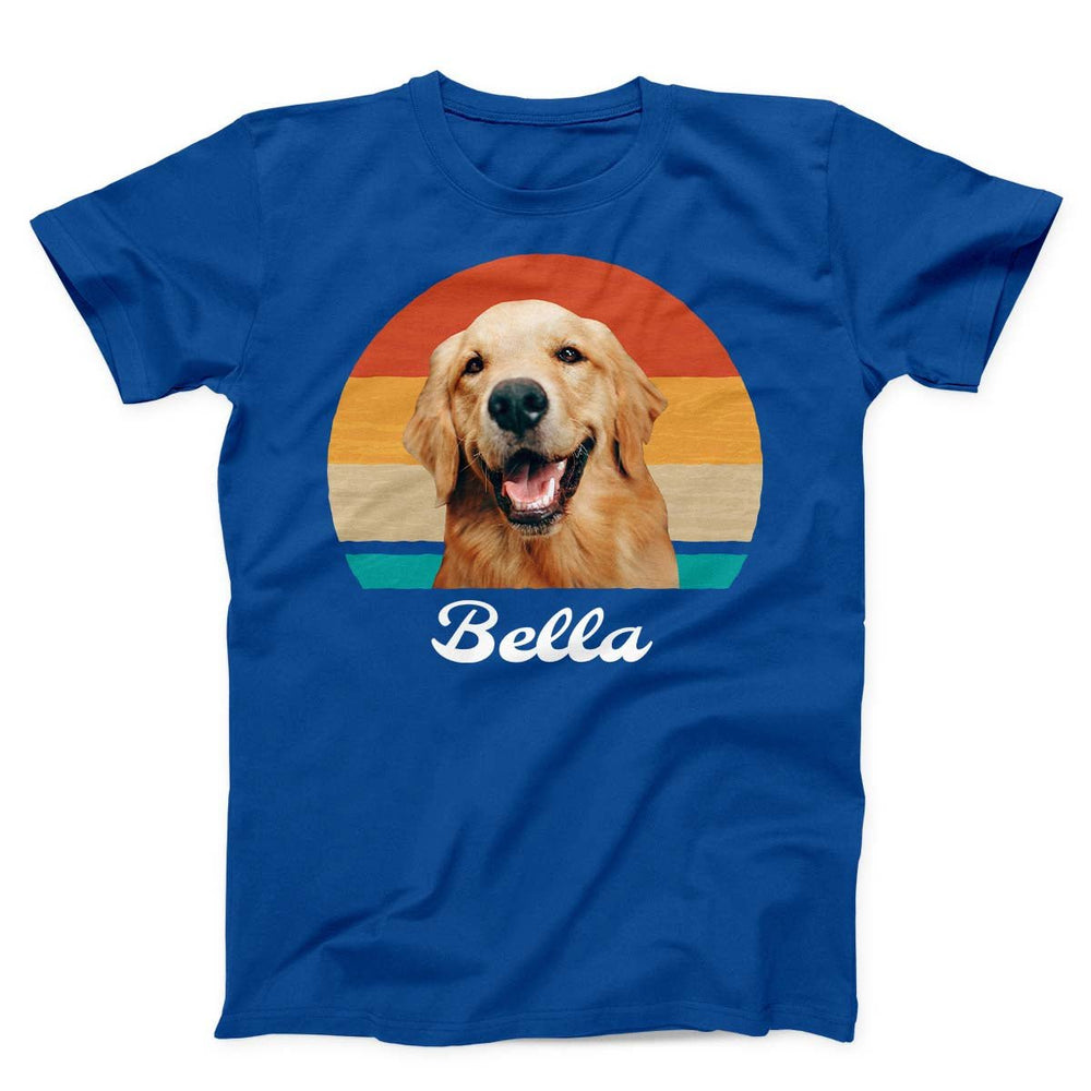 Custom Dog Vintage Retro Photo T-Shirt