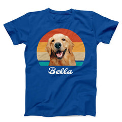 Custom Dog Vintage Retro Photo T-Shirt