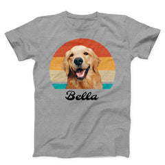 Custom Dog Vintage Retro Photo T-Shirt