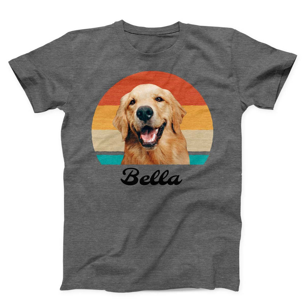 Custom Dog Vintage Retro Photo T-Shirt
