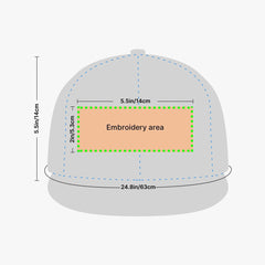 Custom Embroidered Flat Baseball Cap