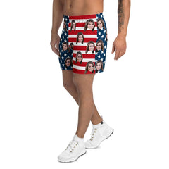 Custom Face American Flag Shorts