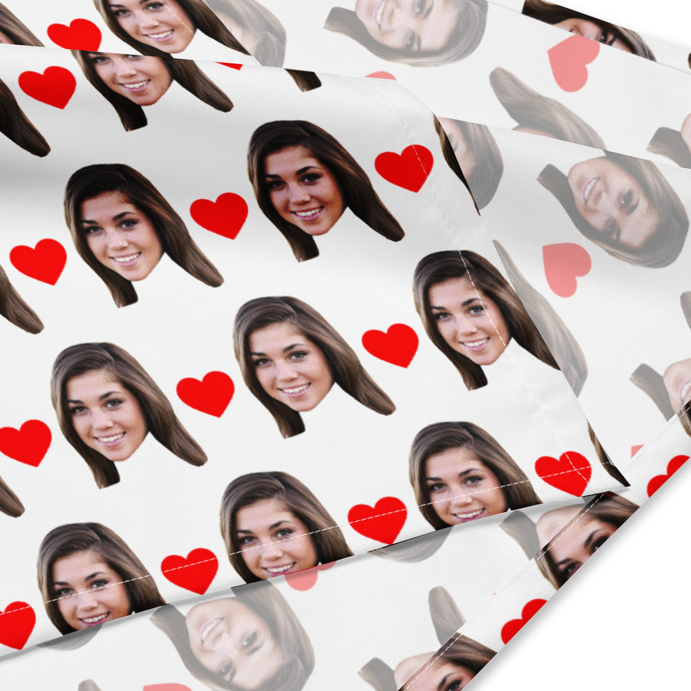Custom Face Bandana With Hearts