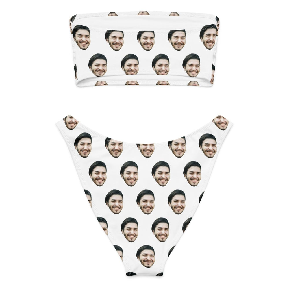 Custom Face Bandeau Bikini Personalized Swimwear