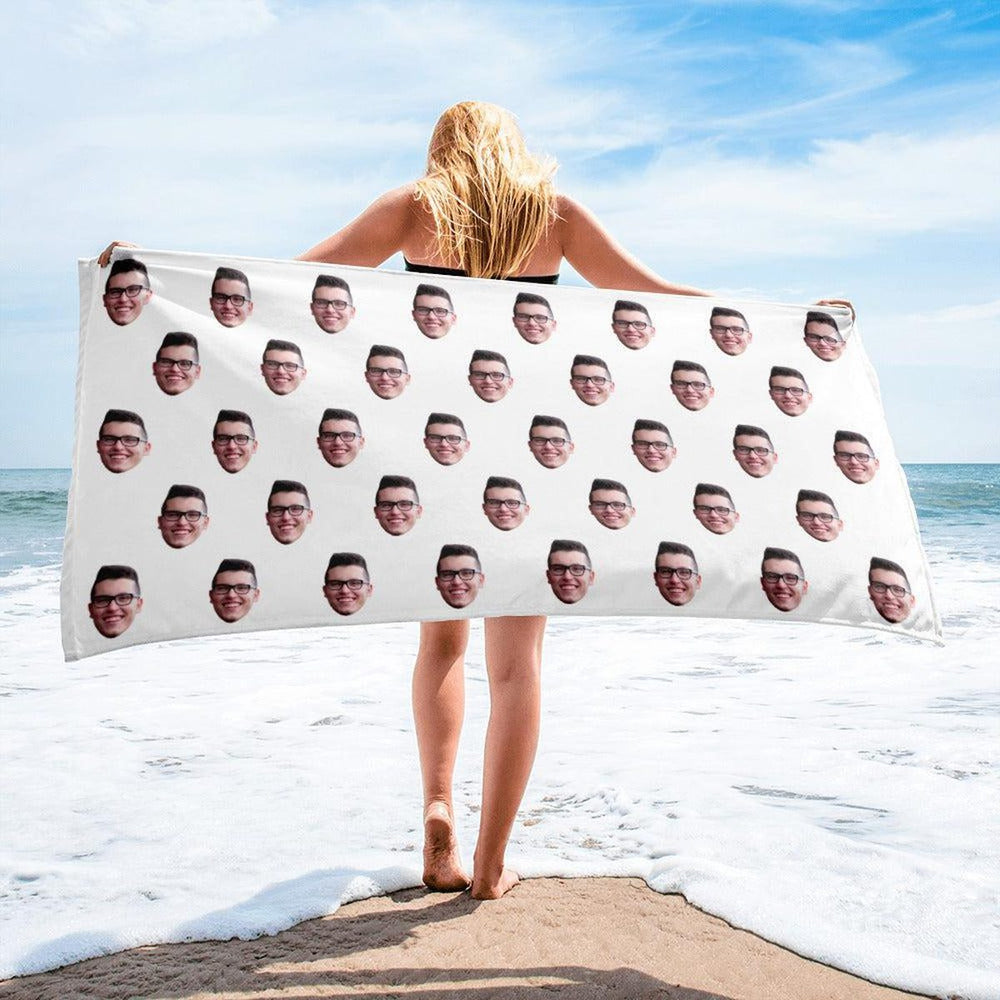 Custom Face Beach Towel