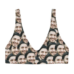 Custom Face Bikini Top Personalized Swimwear