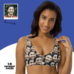 Custom Face Bikini Top Personalized Swimwear