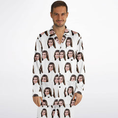 Custom Face Men's Satin Pajamas