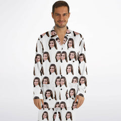 Custom Face Men's Satin Pajamas