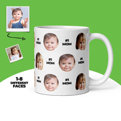 Custom Face Number 1 Mom Mug