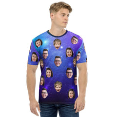 Custom Face T-Shirt Starry Background