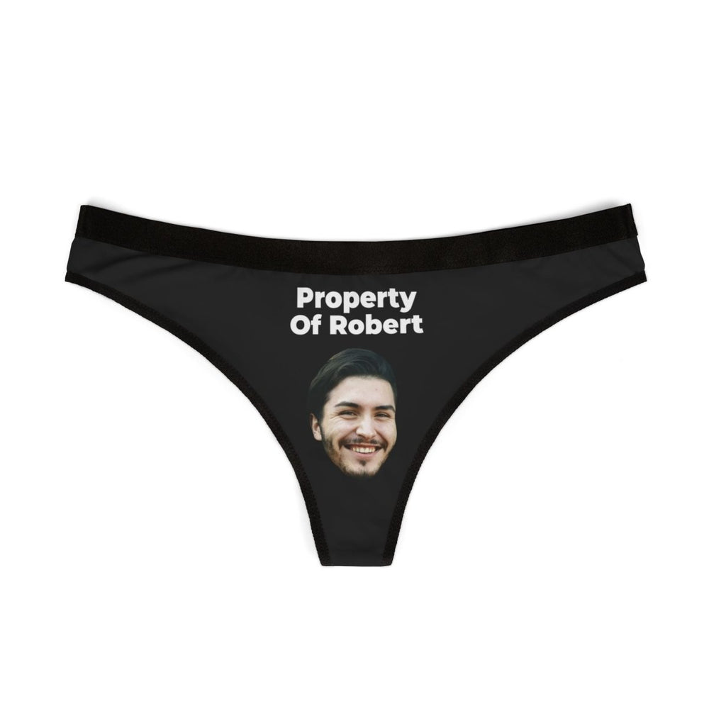 Custom Face Thongs Property Of Name